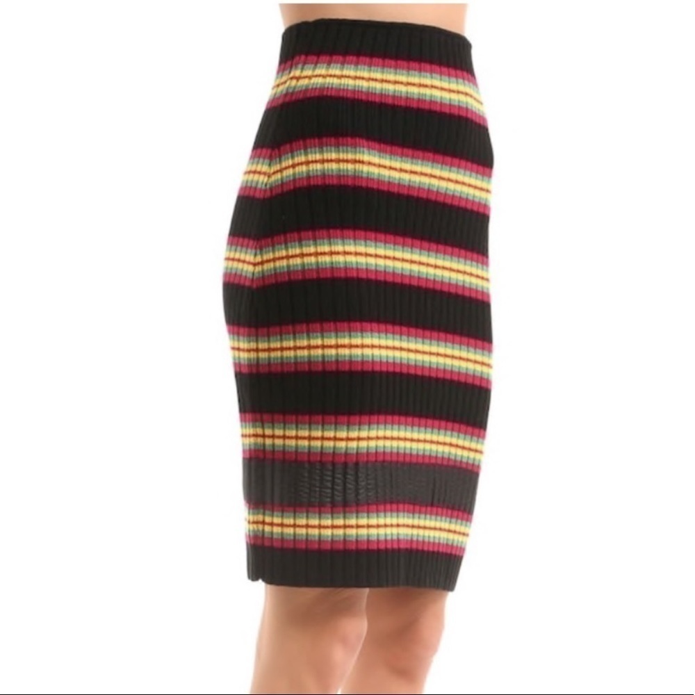 MARCO DE VINCENZO Knit Ribbed Stripe Skirt - Picture 2 of 14